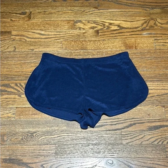 Women's Navy High Side Shorts - Picture 1 of 4